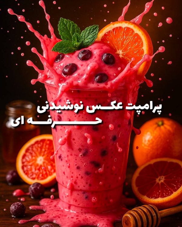 پرامپت عکس نوشیدنی حرفه ای